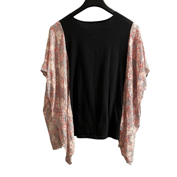 Ripple Junction X Keith Haring Top Women S DYI Added Floral Sleeves Flowy Casual - Picture 2 of 7